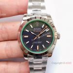 Noob Factory Swiss 2836 Rolex Milgauss 116400GV-72400 Black Dial Replica Watch